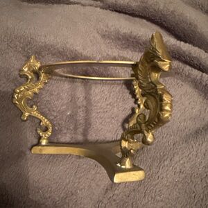 Vintage Brass Dragon Stand for Displaying Plants Bowls Decorative Orbs